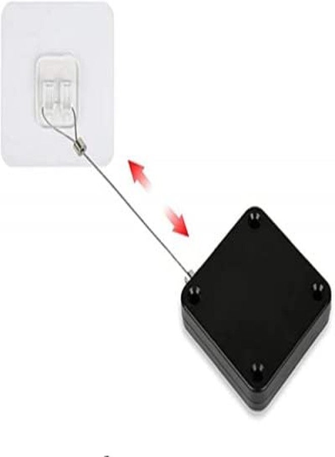 AVINYA Punch-Free Automatic Sensor Door Closer, Multifunctional Door Closer, Residential Commercial Auto Door Closer with Steel Drawstring, Automatic Closer Door for Bedroom/Room/Storm (1 Pack Black) - Image 5